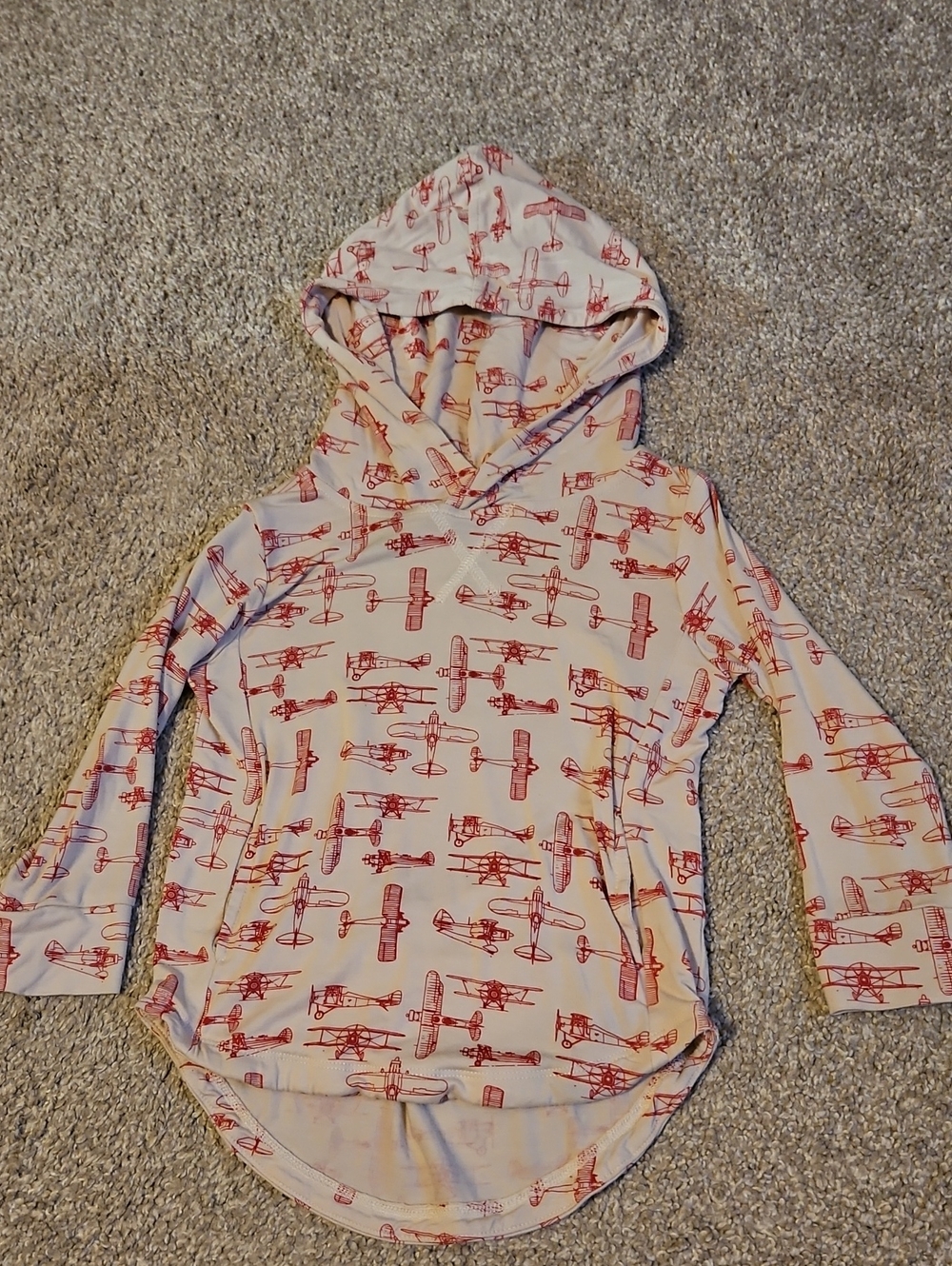 Kate Quinn Bamboo Airplane Lightweight Hoodie 18-24M